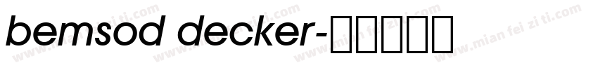 bemsod decker字体转换